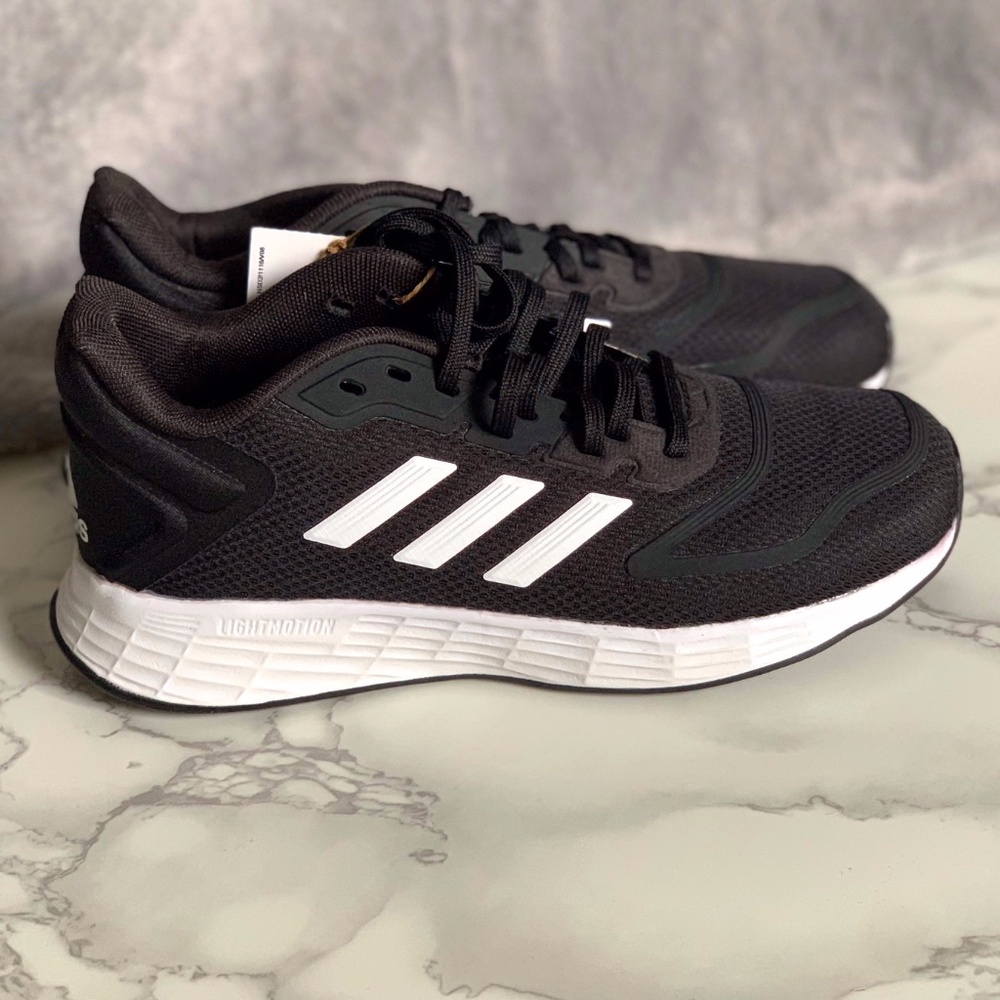 Adidas Duramo 10 K Black White Kids Running Shoe SIZE 3US NWT